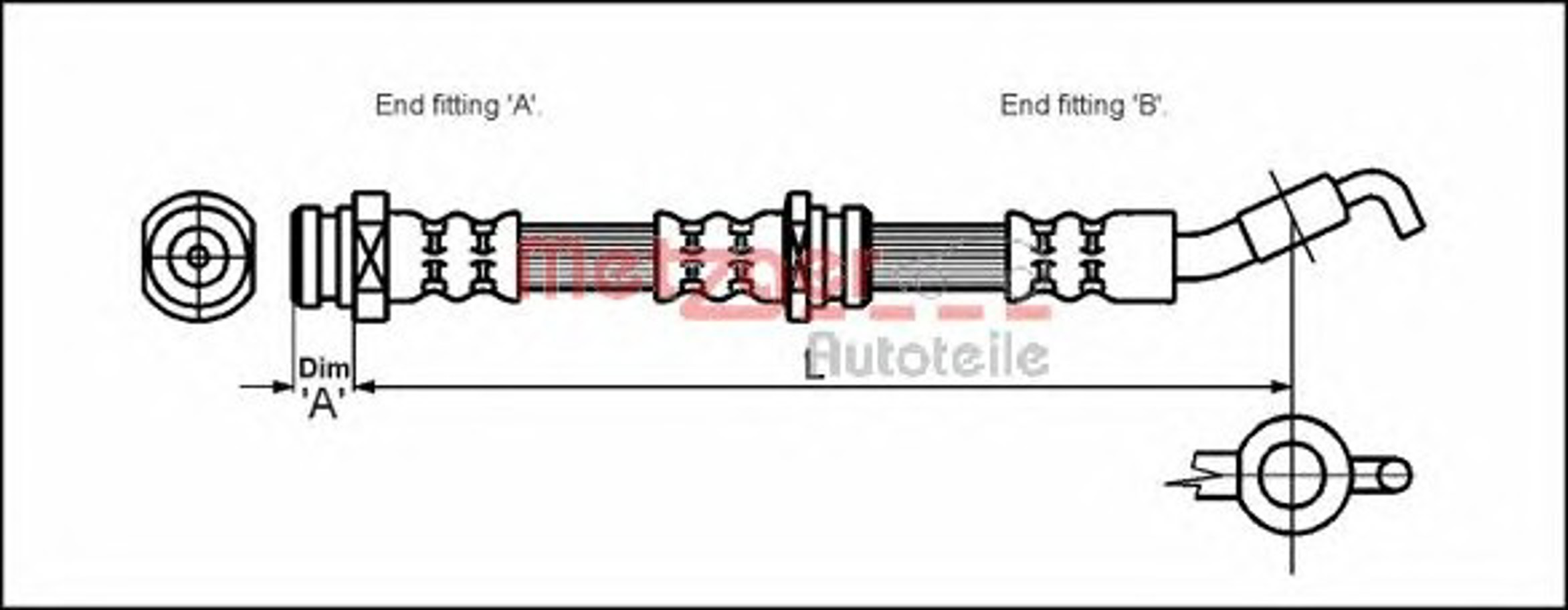 Шланг тормозной METZGER 4113326