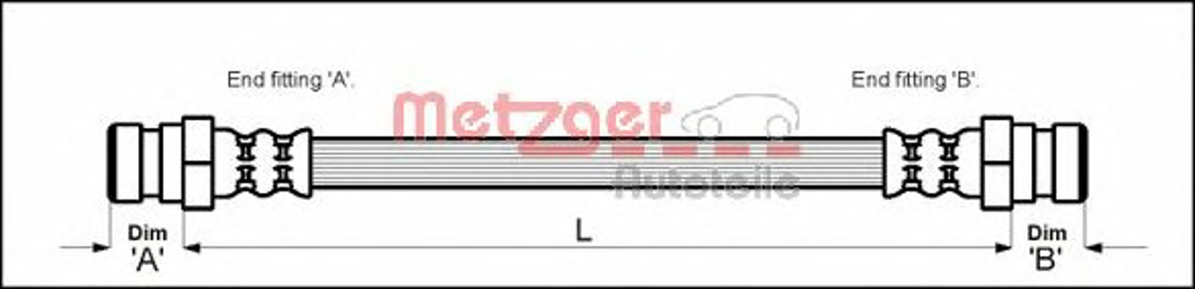 Шланг тормозной METZGER 4114773