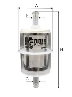 Df 3584 фильтр топливный грубой очистки MFILTER DF 3584