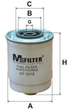 Фильтр топл MFILTER DF3518