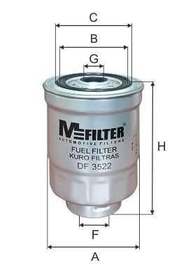 Фильтр топл MFILTER DF3522
