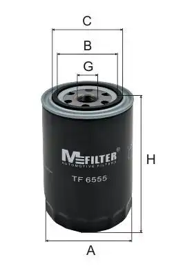 Tf 6555 фильтр масляный MFILTER TF 6555