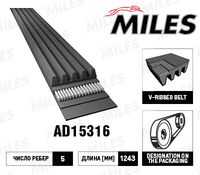 Ремень поликлиновой MILES AD15316