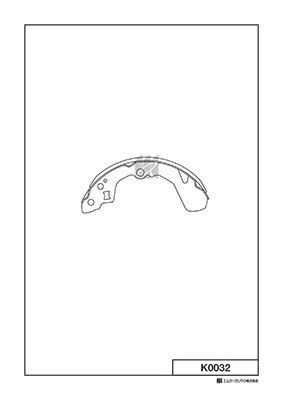 Тормозные колодки барабанные MK KASHIYAMA K0032