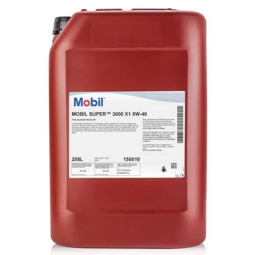 Масло моторное mobil super 3000 x1 5w-40 208l MOBIL 150010