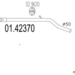 Выхлопная труба MTS 01.42370