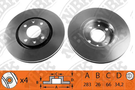 Диск тормозной NIBK RN1151