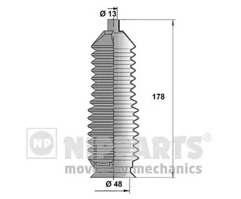 Пыльник рулевой рейки NIPPARTS J2843004