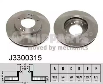 Диск тормозной NIPPARTS J3300315