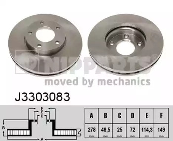 Диск тормозной NIPPARTS J3303083
