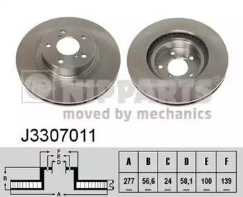 Тормозные диски NIPPARTS J3307011