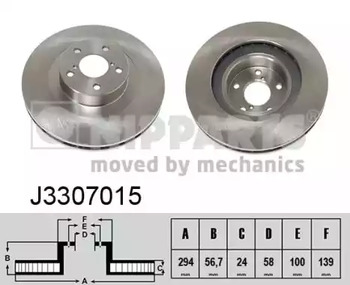 Диск тормозной NIPPARTS J3307015