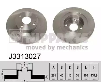 Диск тормозной NIPPARTS J3313027