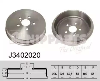 Барабан тормозной NIPPARTS J3402020