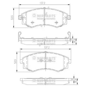 Тормозные колодки дисковые NIPPARTS J3600401