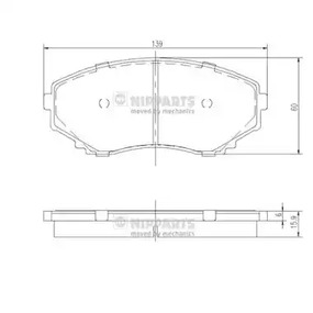 Колодки тормозные дисковые NIPPARTS J3603046