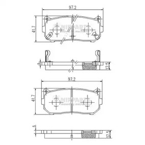 Тормозные колодки дисковые NIPPARTS J3610301