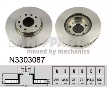 Диск тормозной NIPPARTS N3303087