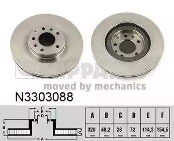 Диск тормозной NIPPARTS N3303088