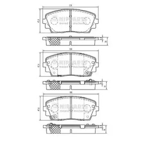 Колодки тормозные дисковые комплект NIPPARTS N3600332