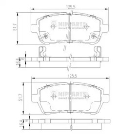 Колодки тормозные дисковые NIPPARTS N3606022
