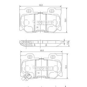 Колодки тормозные дисковые NIPPARTS N3611053