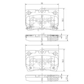 Комплект тормозных колодок дисковый тормоз NIPPARTS N3612041