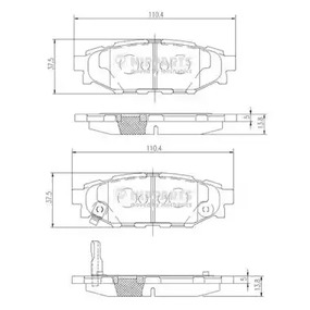 Колодки тормозные дисковые NIPPARTS N3617004