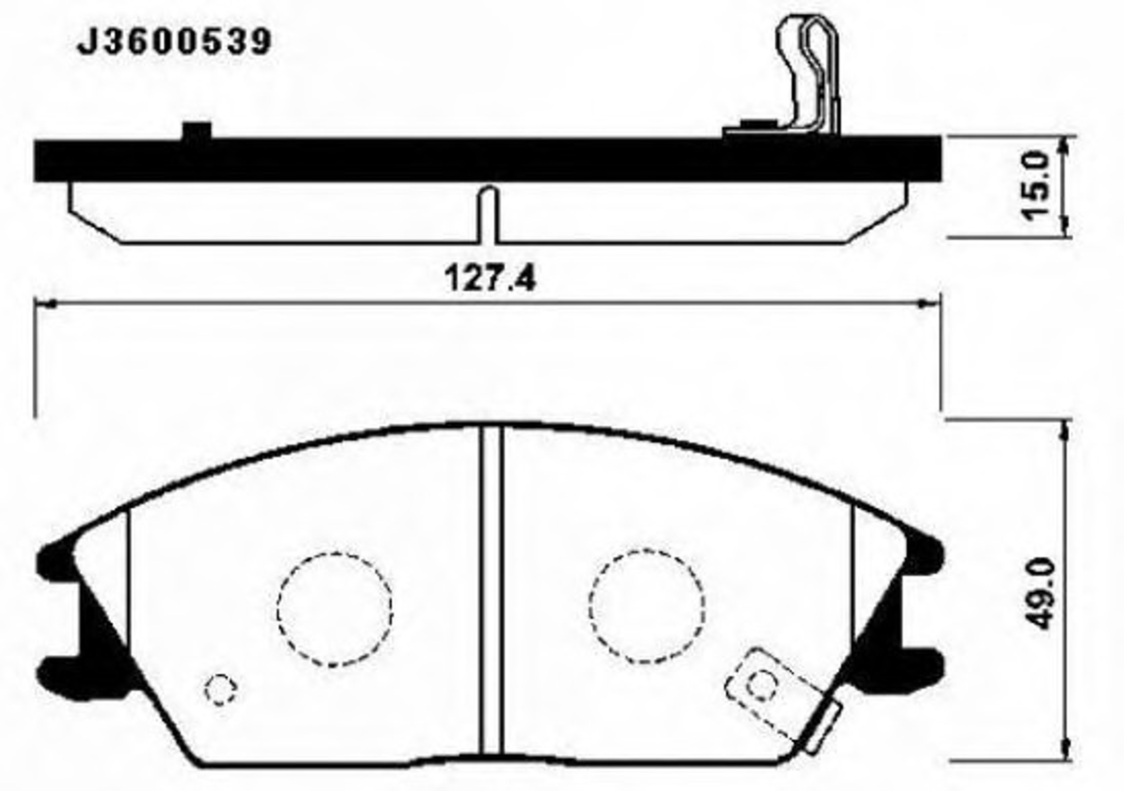 Колодки тормозные дисковые NIPPARTS J3600539