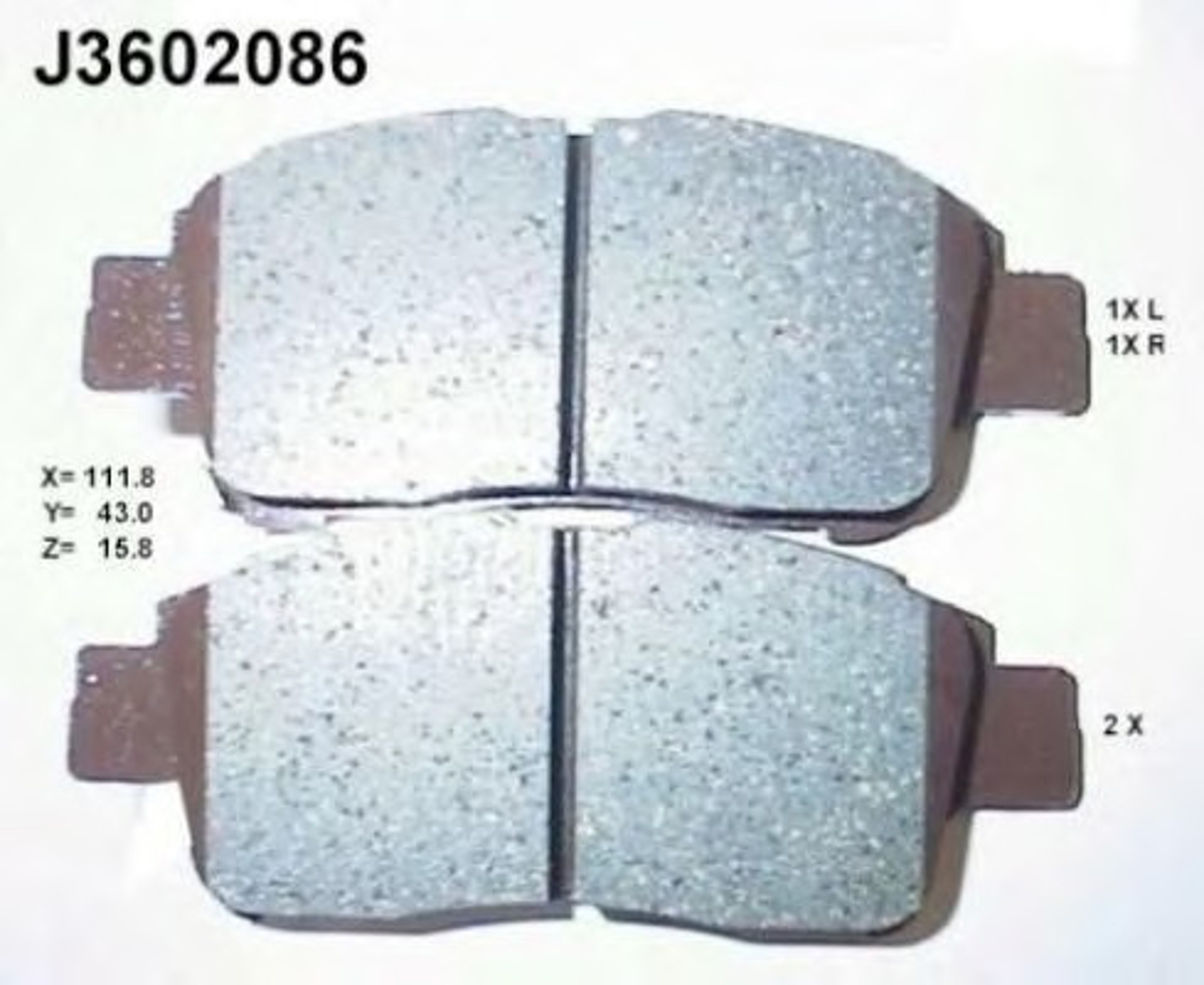 Колодки тормозные дисковые NIPPARTS J3602086