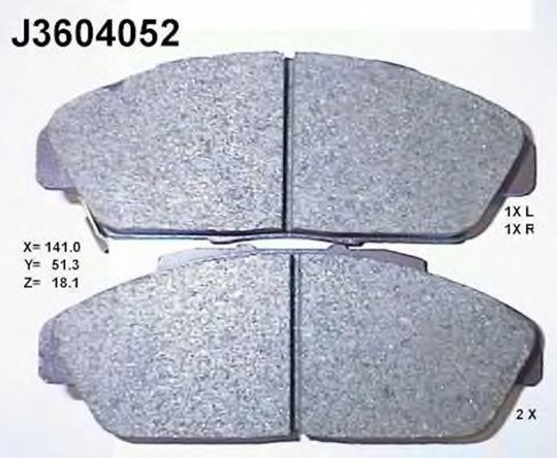 Колодки тормозные дисковые NIPPARTS J3604052