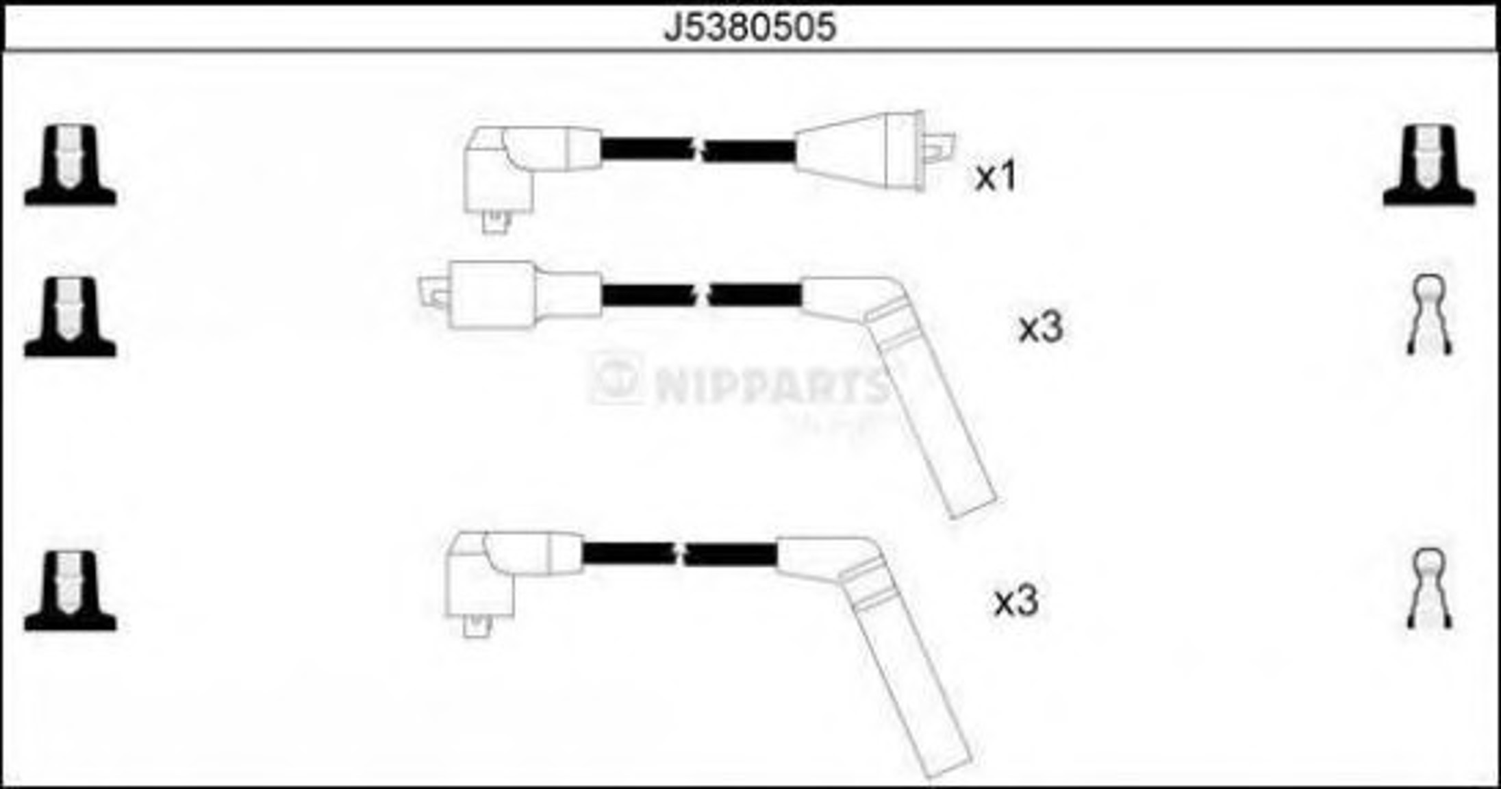 Комплект проводов зажигания NIPPARTS J5380505