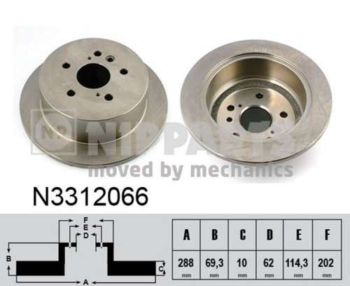 Тормозные диски NIPPARTS N3312066