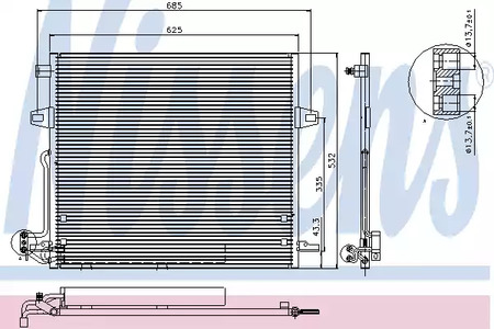 Радиатор кондиционера NISSENS 940066