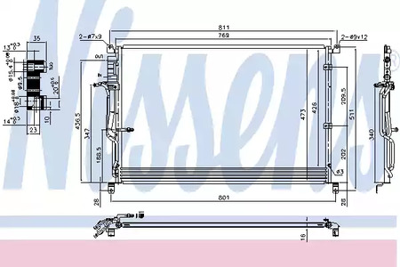Радиатор кондиционера NISSENS 940451