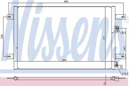 Радиатор кондиционера NISSENS 94251