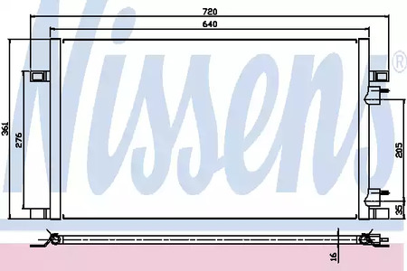 Радиатор кондиционера NISSENS 94386