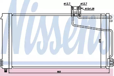 Радиатор кондиционера NISSENS 94544