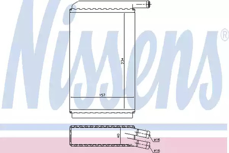 Радиатор отопителя NISSENS 73940