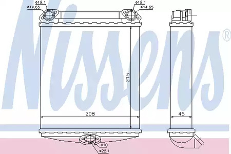 Радиатор отопителя NISSENS 72001