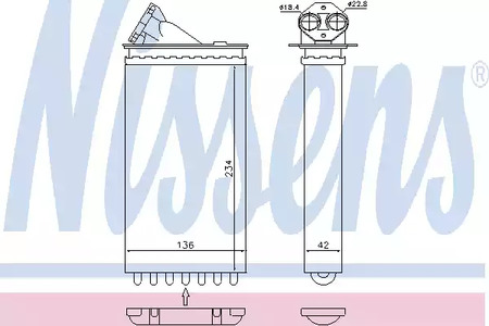 Теплообменник отопления салона NISSENS 72655