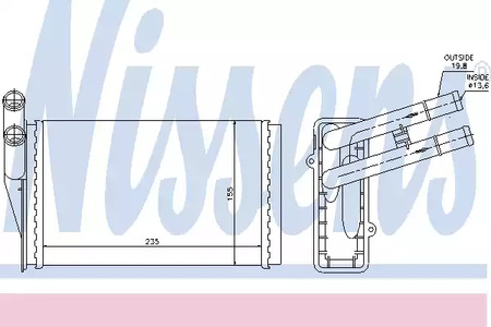 Радиатор отопителя NISSENS 70224