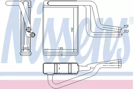 Радиатор отопителя NISSENS 71744