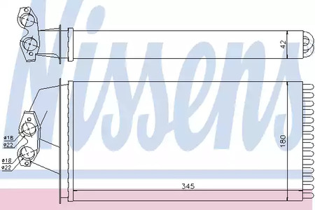 Радиатор отопителя NISSENS 72036