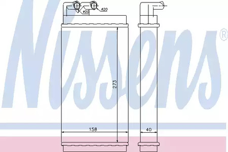 Теплообменник отопления салона NISSENS 70230