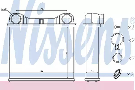 Радиатор отопителя NISSENS 72049