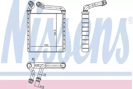 Теплообменник отопления салона NISSENS 73979