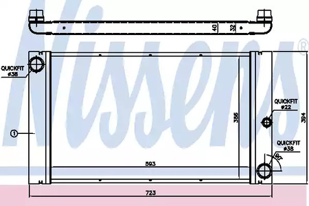 Радиатор системы охлаждения NISSENS 60762