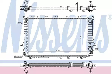 Радиатор системы охлаждения NISSENS 60459