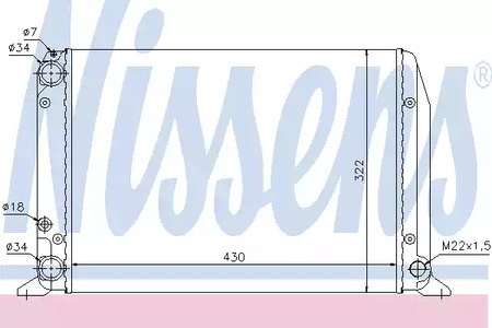 Радиатор системы охлаждения NISSENS 604611